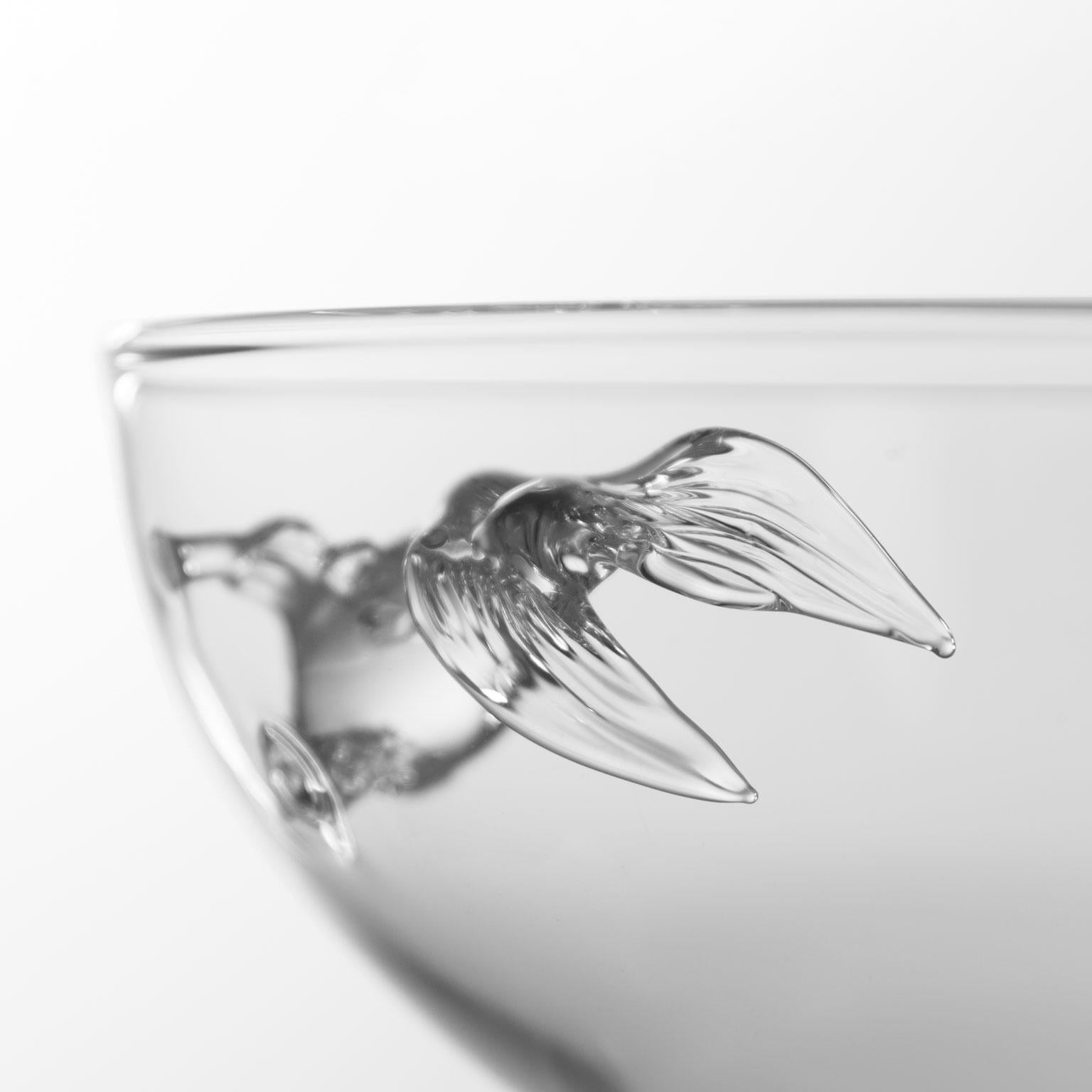 Contemporary Fish Bowl aus mundgeblasenem Glas von Simone Crestani (Sonstiges)