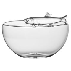 Bol contemporain en verre soufflé Pilchard par Simone Crestani