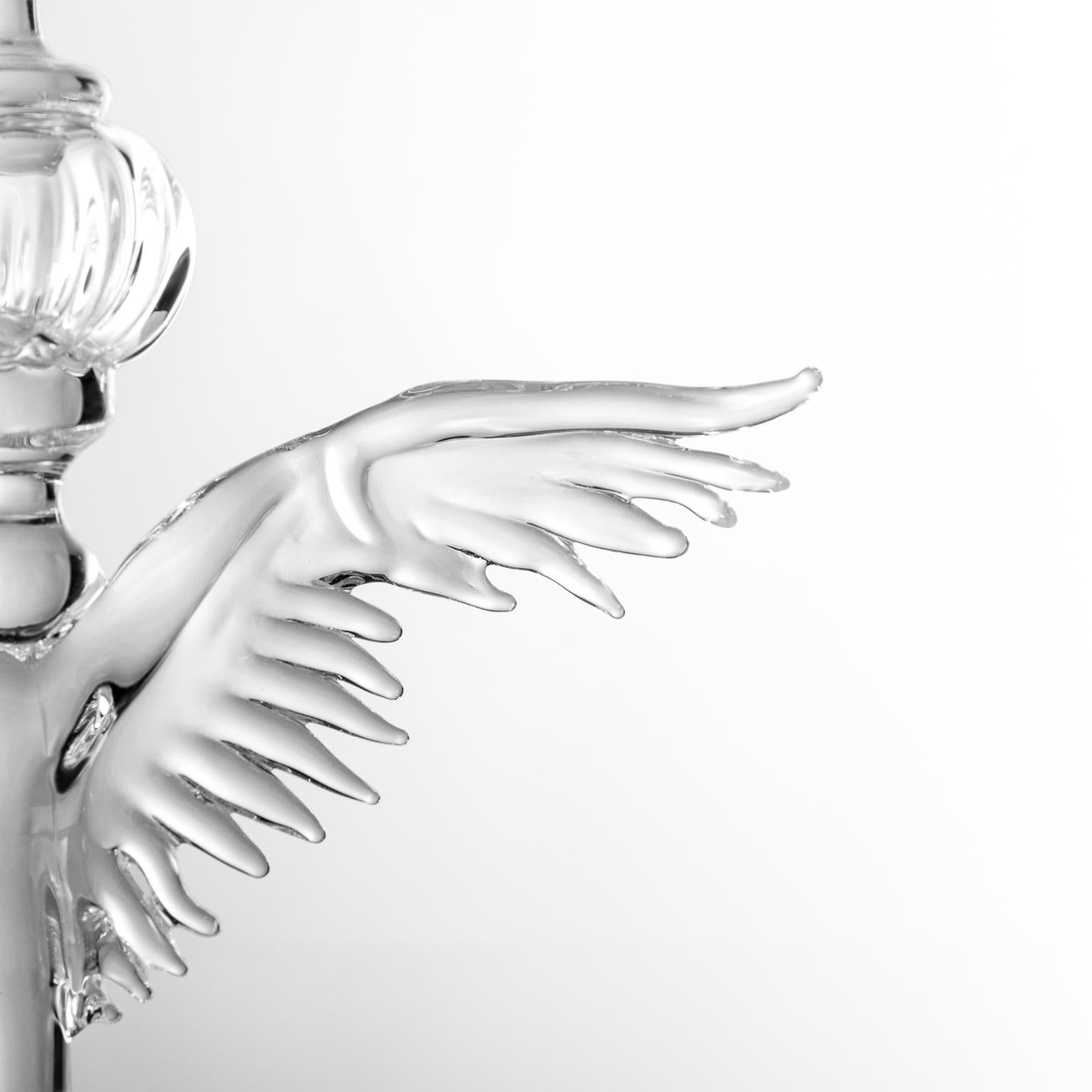 Uccello scultoreo contemporaneo in vetro soffiato a mano Sacralità Façon de Venise Fly In condizioni Nuovo in vendita a Camisano Vicentino, IT