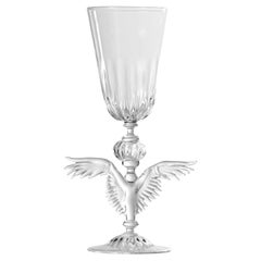 Sculpture contemporaine en verre soufflé à la main Oiseau Sacralità Façon de Venise Fly