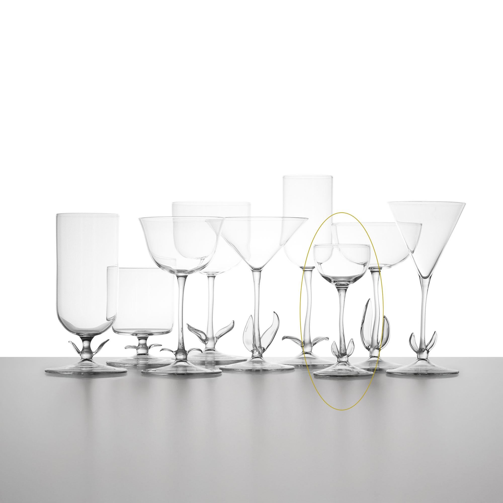 Zeitgenössische mundgeblasene Maiglöckchen-Cocktailgläser-Set Garden Nature im Zustand „Neu“ im Angebot in Camisano Vicentino, IT