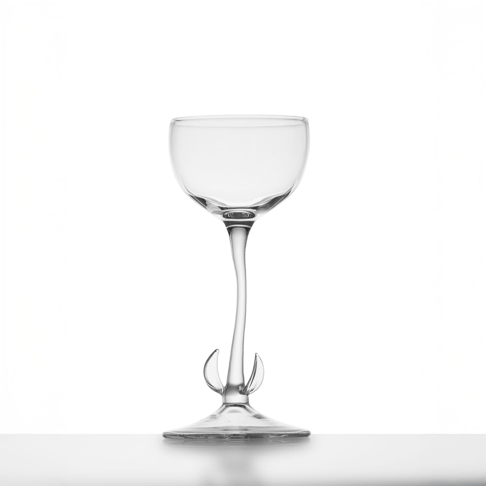 Zeitgenössische mundgeblasene Maiglöckchen-Cocktailgläser-Set Garden Nature (Glas) im Angebot
