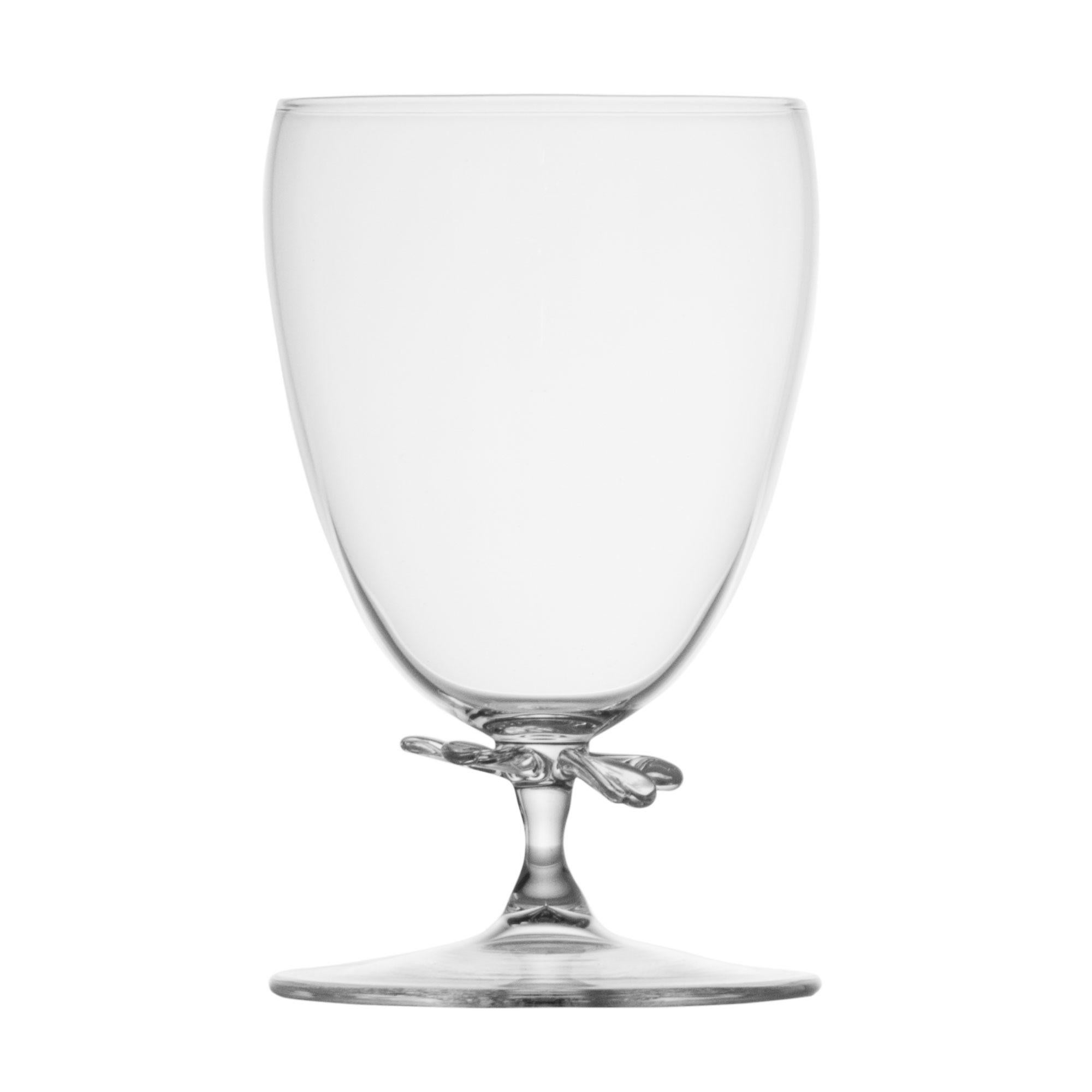 Zeitgenössisches Set mundgeblasener Wassergläser Gartenblumenstrauß Blütenblätter Natur (21. Jahrhundert und zeitgenössisch) im Angebot