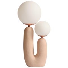Contemporary Hand-built Ceramic Base Oo Lamp - Skin Tone #1, Medium