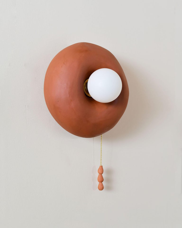 American Contemporary Hand-Built Ceramic Blob Sconces, Medium For Sale