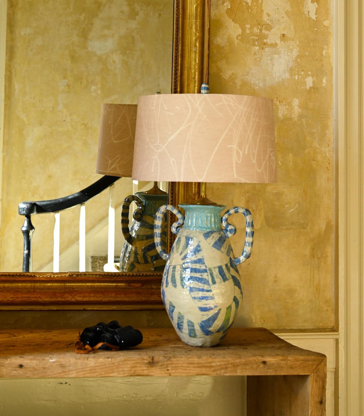 American Contemporary Hand-Built Ceramic Lamps by Artists Abby Kasonik x Kiki Slaughter