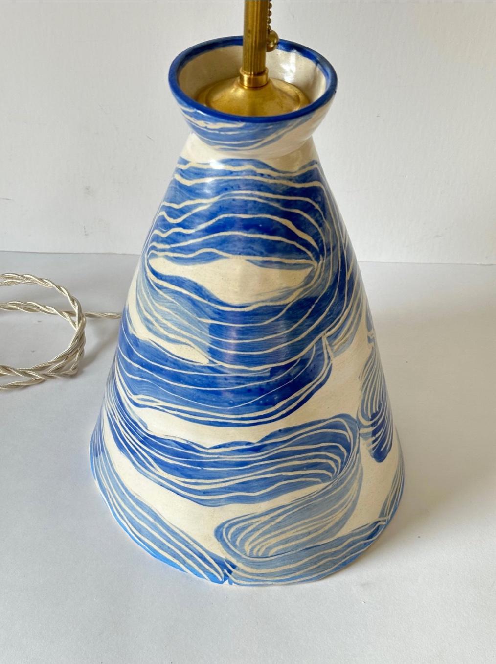 American Contemporary Hand-Built Ceramic Lamps  For Sale