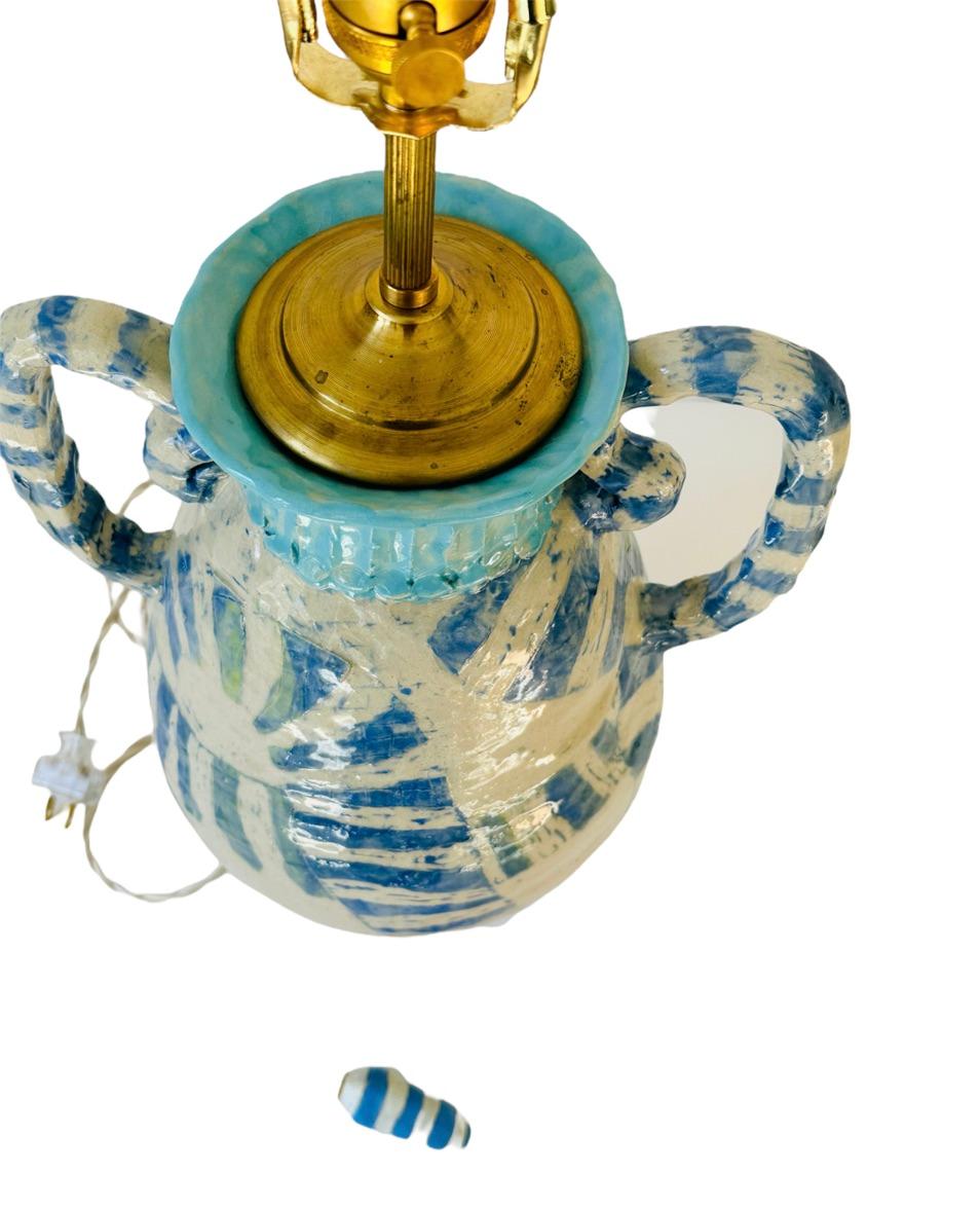 Contemporary Hand-Built Ceramic Lamps by Artists Abby Kasonik x Kiki Slaughter In New Condition In Charlottesville, VA
