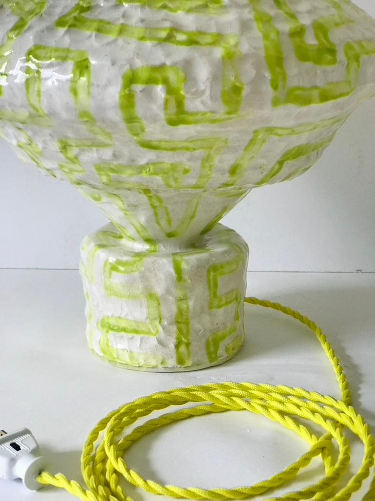 Contemporary Hand-Built Ceramic Lamps by Artists Abby Kasonik x Kiki Slaughter For Sale 2