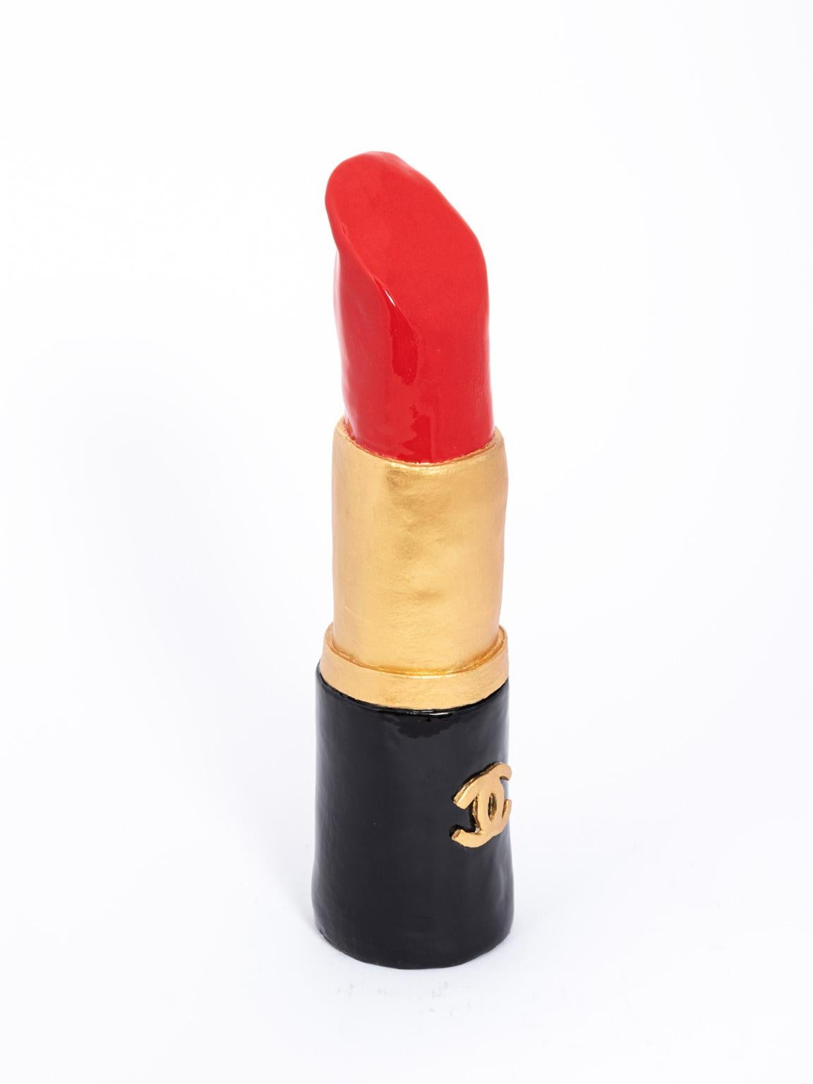 Painted Contemporary Hand Built Ceramic Lipstick