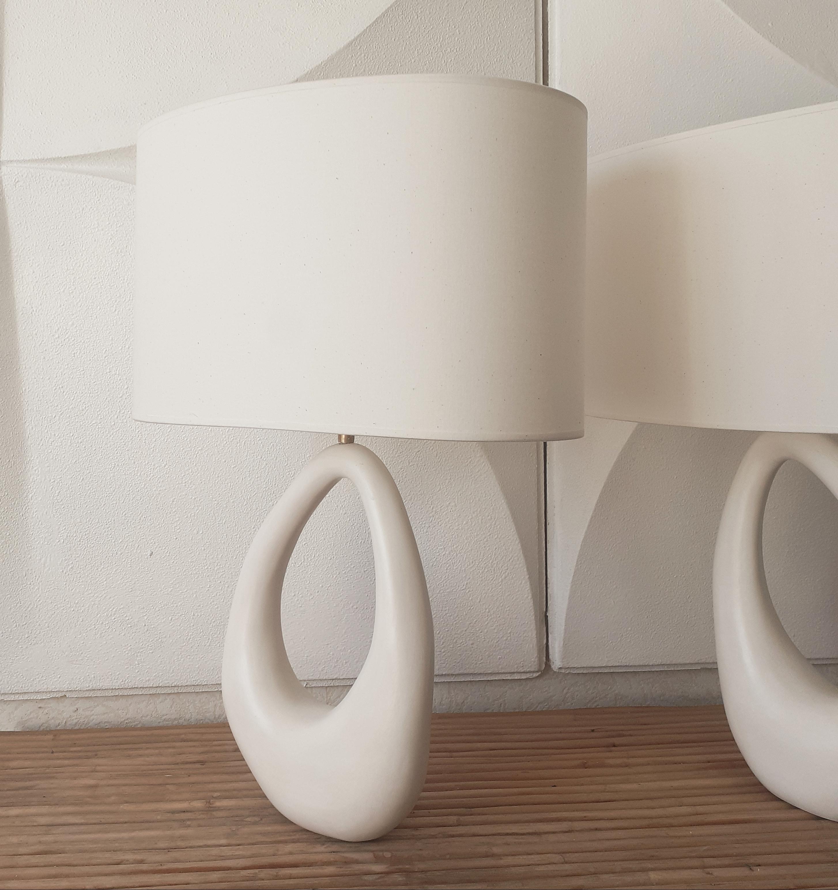 Contemporary Hand-Built French Ceramic Lamp 1