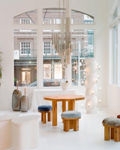 Contemporary Hand-Built Wooden Sun Breakfast Table