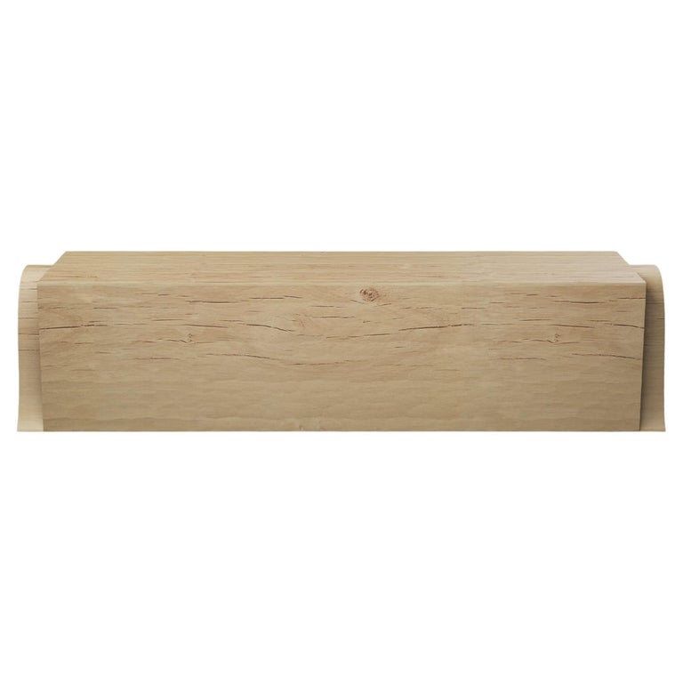 Equarri Contemporary Hand Carved and Oiled Oak Equarri, Bench by Thibault ...