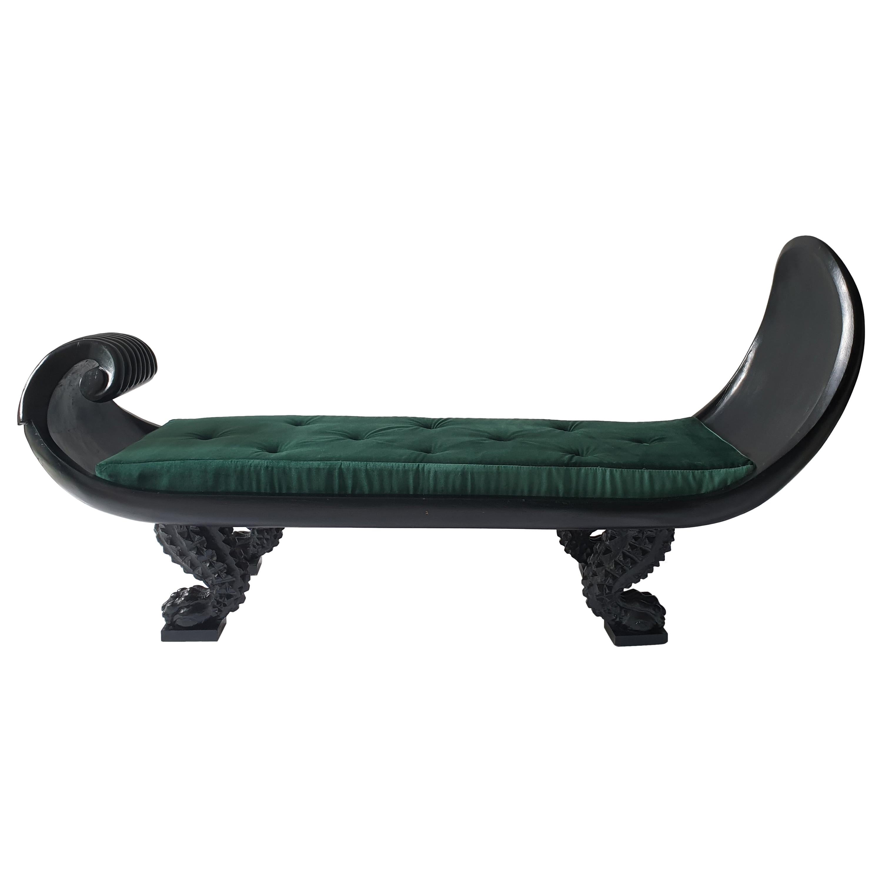Contemporary Hand Carved Daybed Based on a Model at the Brighton Pavillion For Sale