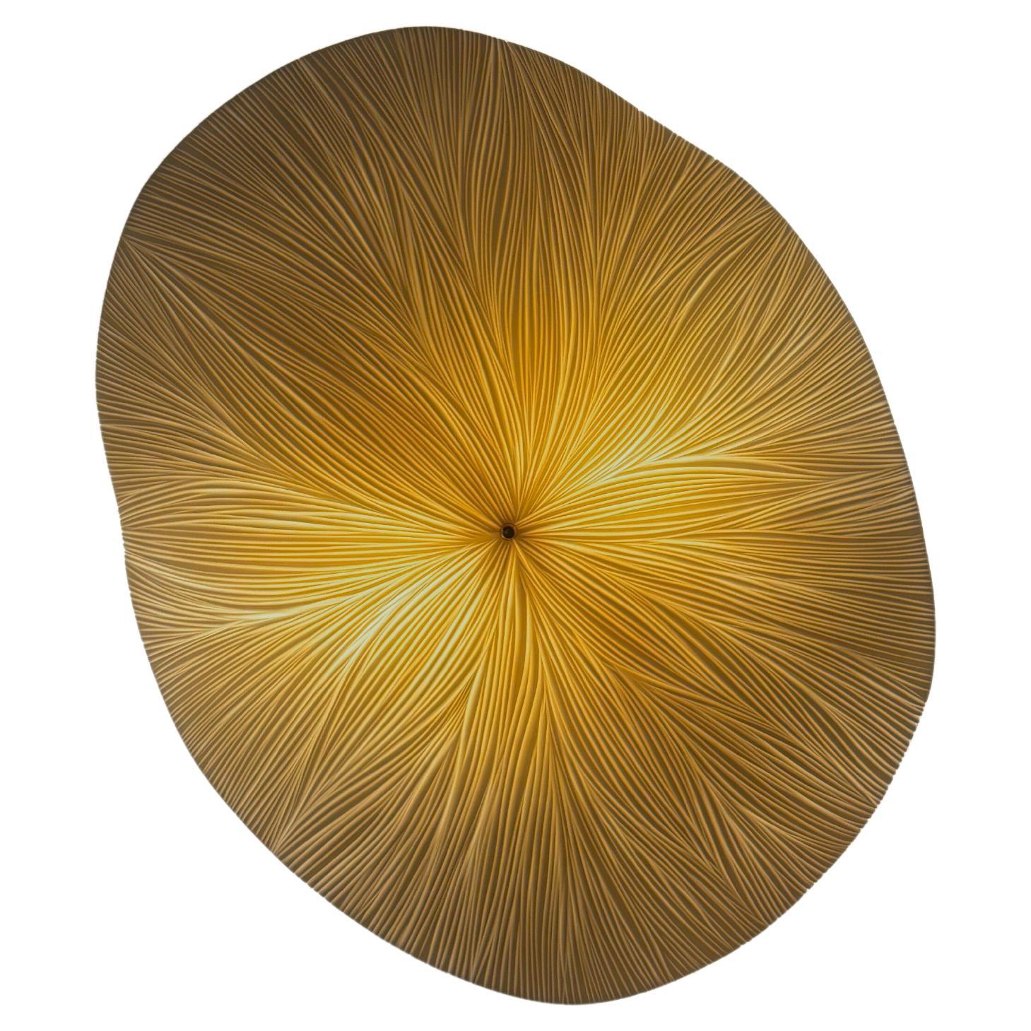 Contemporary Hand-carved porcelain with Brass details sconce by Vezzini & Chen