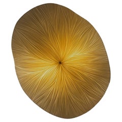 Contemporary Hand-carved porcelain with Brass details sconce by Vezzini & Chen