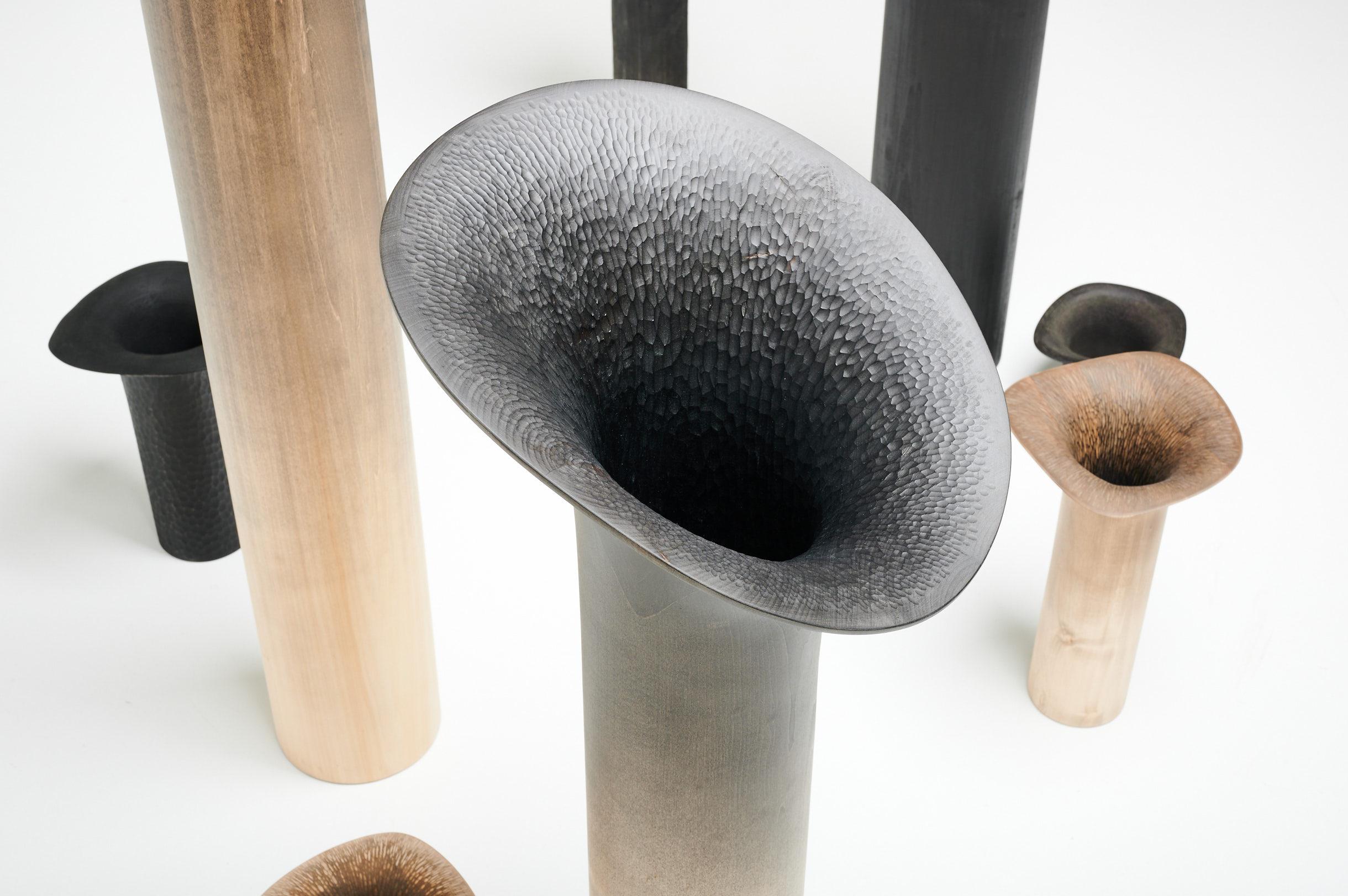 Finnish Contemporary Hand Carved Sisin Vase No. 2 in Linden Wood by Antrei Hartikainen For Sale