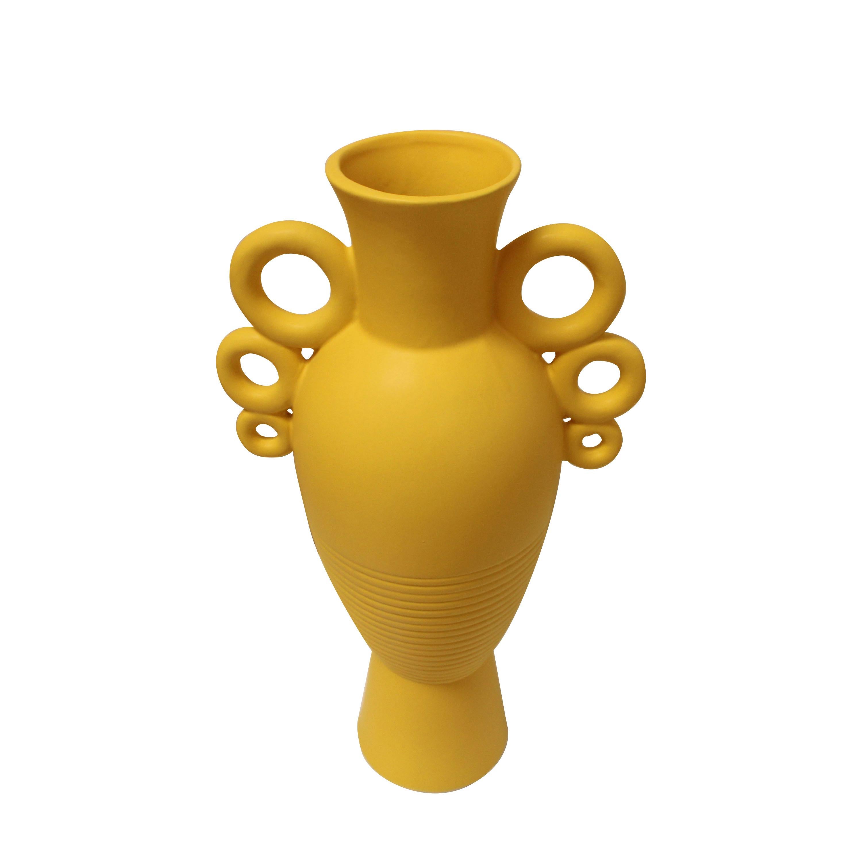 Italian Contemporary Handcrafted Ceramic Vase, Italia, 2023 For Sale