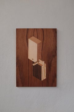 Contemporary hand-cut natural wood veneers Marquetry Art Wall