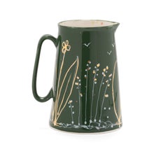 Contemporary Hand Decorated Porcelain 3 Pint Jug Pitcher, Made in Italy