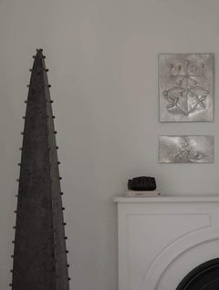 Contemporary Hand-Etched Stainless Steel Wall Panel, DREVO, by Victoria Yakusha