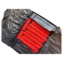 Contemporary Hand Knitted Bright Red Saucisson Selection - Clemence Joly