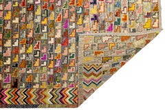 I.Knots Rugs Contemporary Hand-Knotted Baluch Style Rug Vibrant L-Shaped Motif Geometric Wool (Laine géométrique)