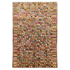 I.Knots Rugs Contemporary Hand-Knotted Baluch Style Rug Vibrant L-Shaped Motif Geometric Wool (Laine géométrique)