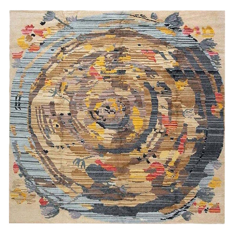 Contemporary Hand Knotted Jardin Rug by Doris Leslie Blau