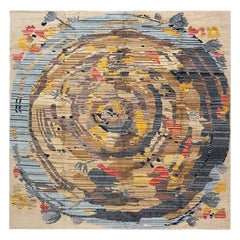Contemporary Hand Knotted Jardin Rug by Doris Leslie Blau