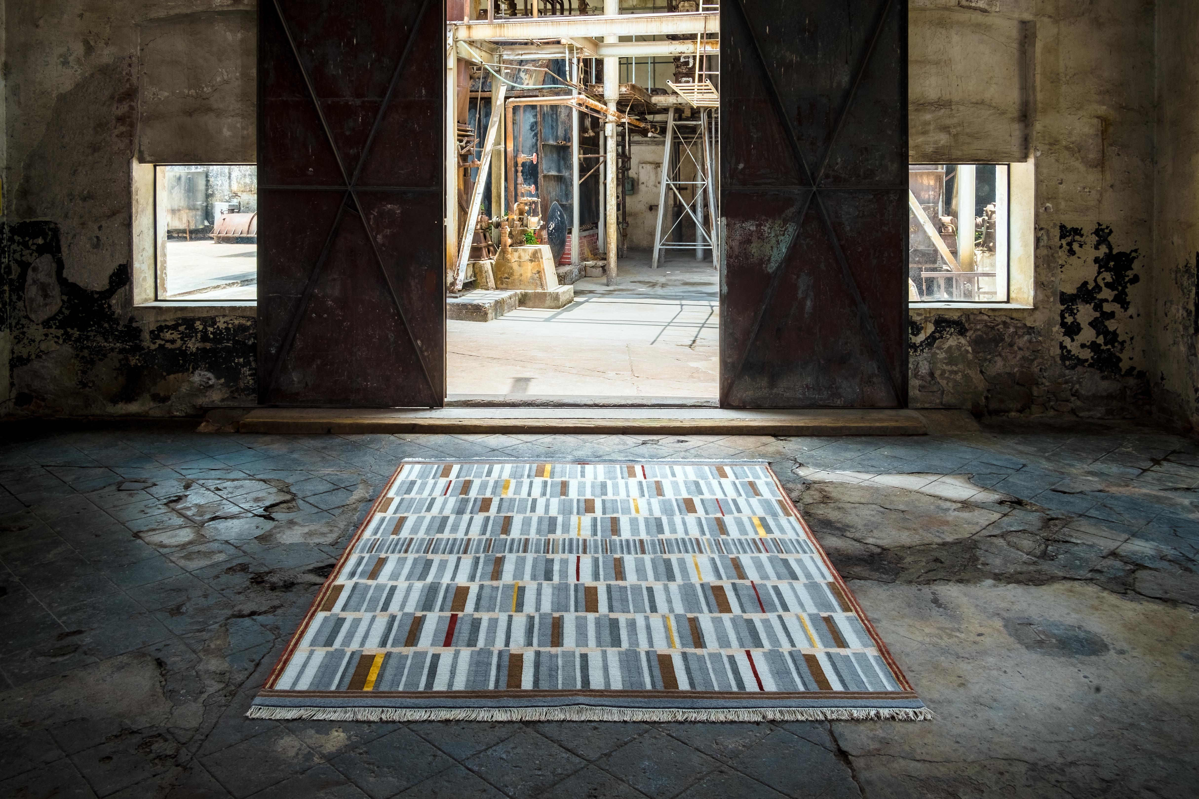 Alfombra contemporánea anudada a mano de edición limitada del arquitecto B. Gomez Pimienta Anudado a mano en venta
