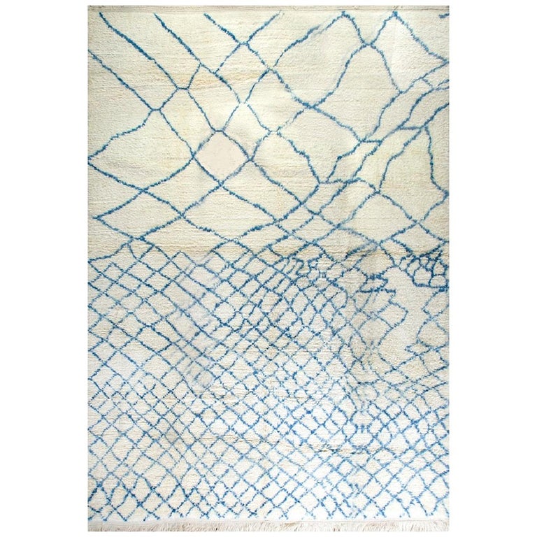 10x14 Ft or Custom Sizes New Hand Knotted Moroccan Beni Ourain Berber