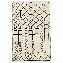 Contemporary Hand Knotted Moroccan Wool Rug. Custom Options Available