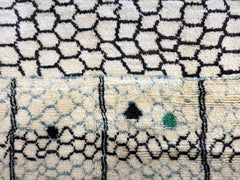 Contemporary Moroccan-Style Hand-Knotted Wool Rug with Abstract Geometric Design