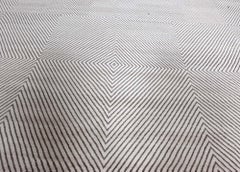 Modern Geometric Hand-Knotted Wool Rug by Doris Leslie Blau