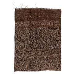 Contemporary Hand-Knotted Wool Rug Textured Mocha Field