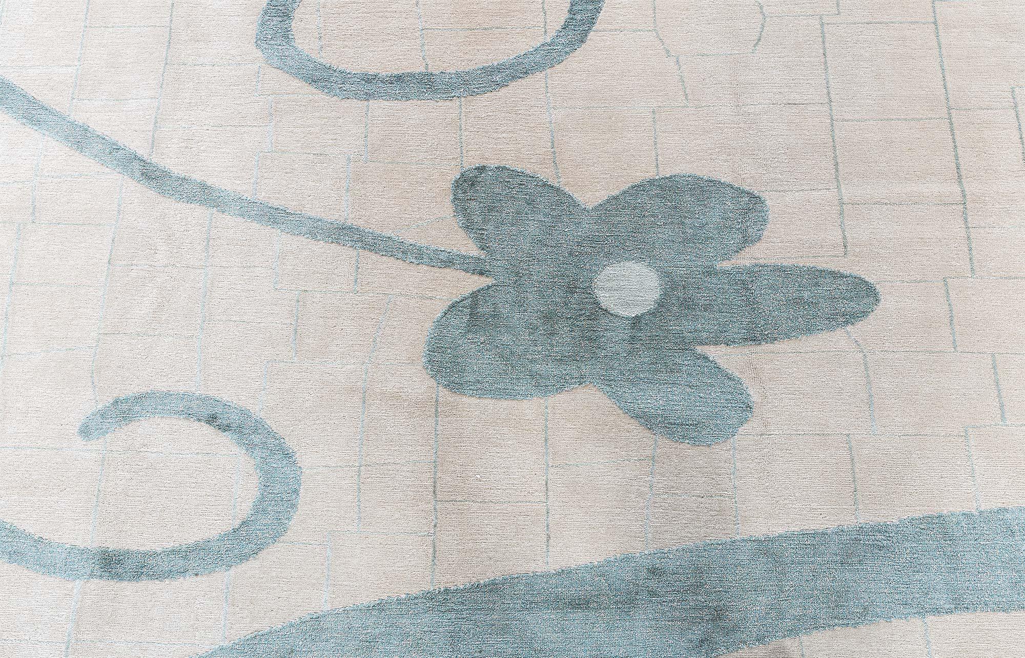 Contemporary Hand-Knotted Wool & Silk Rug by Doris Leslie Blau
Size: 8'0