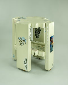 Contemporary Hand Lacquered Green Bar Element, Booze Cruiser by Laurids Gallée