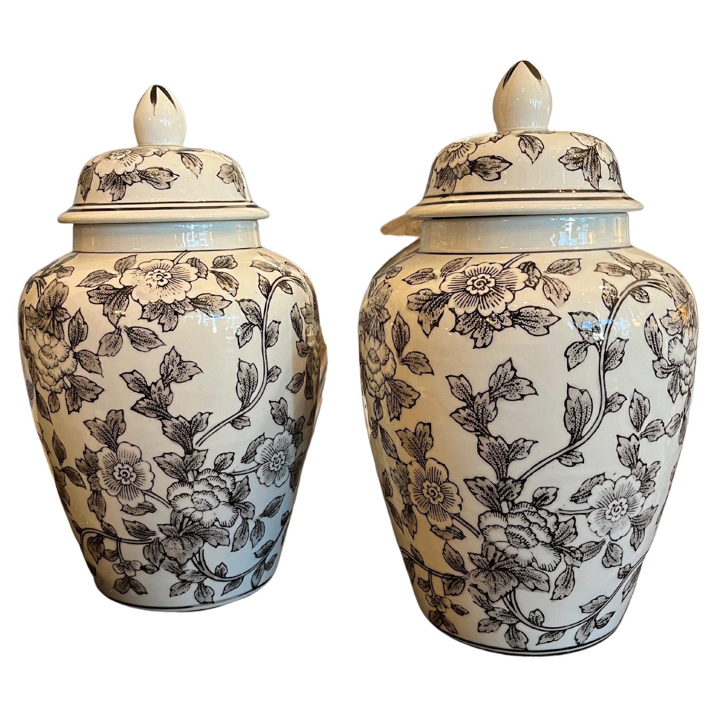 Contemporary Hand Painted Ginger Jars For Sale