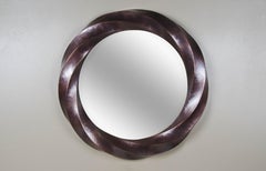 Contemporary Hand Repoussé Antique Copper Puso Mirror by Robert Kuo