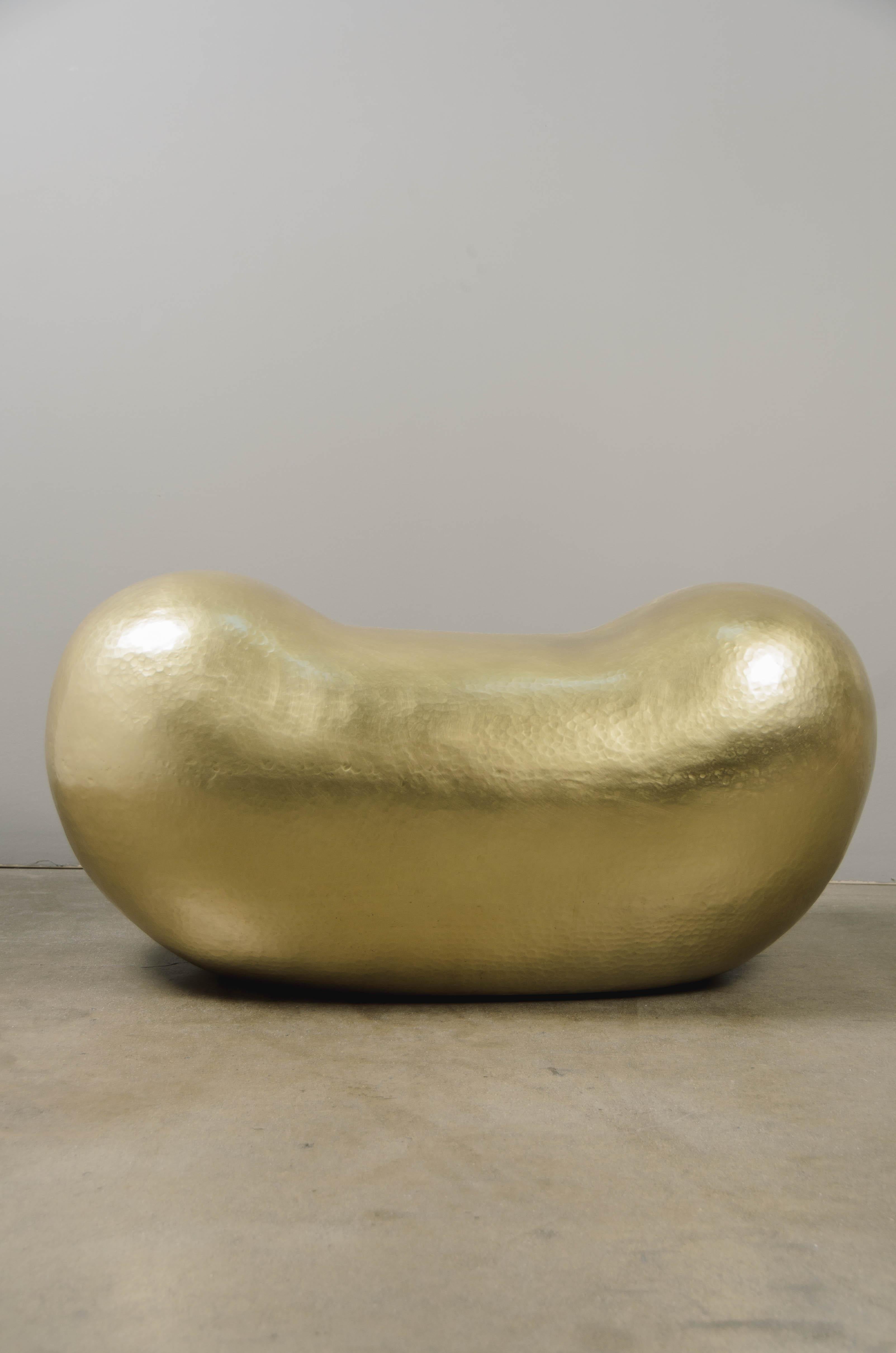 Bao Seat
Brass
Hand Repoussé
Limited Edition
Contemporary 
Repoussé is the traditional art of hand-hammering decorative relief onto sheet metal. The technique originated around 800 BC between Asia and Europe and in Chinese historical context,