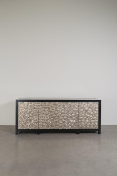Contemporary Hand Repoussé White Bronze Cloud Design Buffet by Robert Kuo
