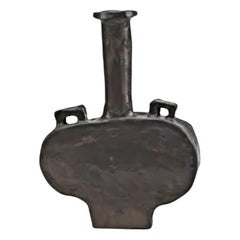 Contemporary Hand-sculpted Organic Form Plain Black Ceramic Willem Van Hooff