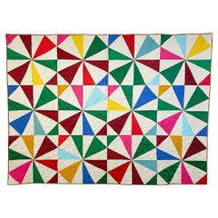 Contemporary hand-sewn Shoeman's Puzzle quilt by British master maker