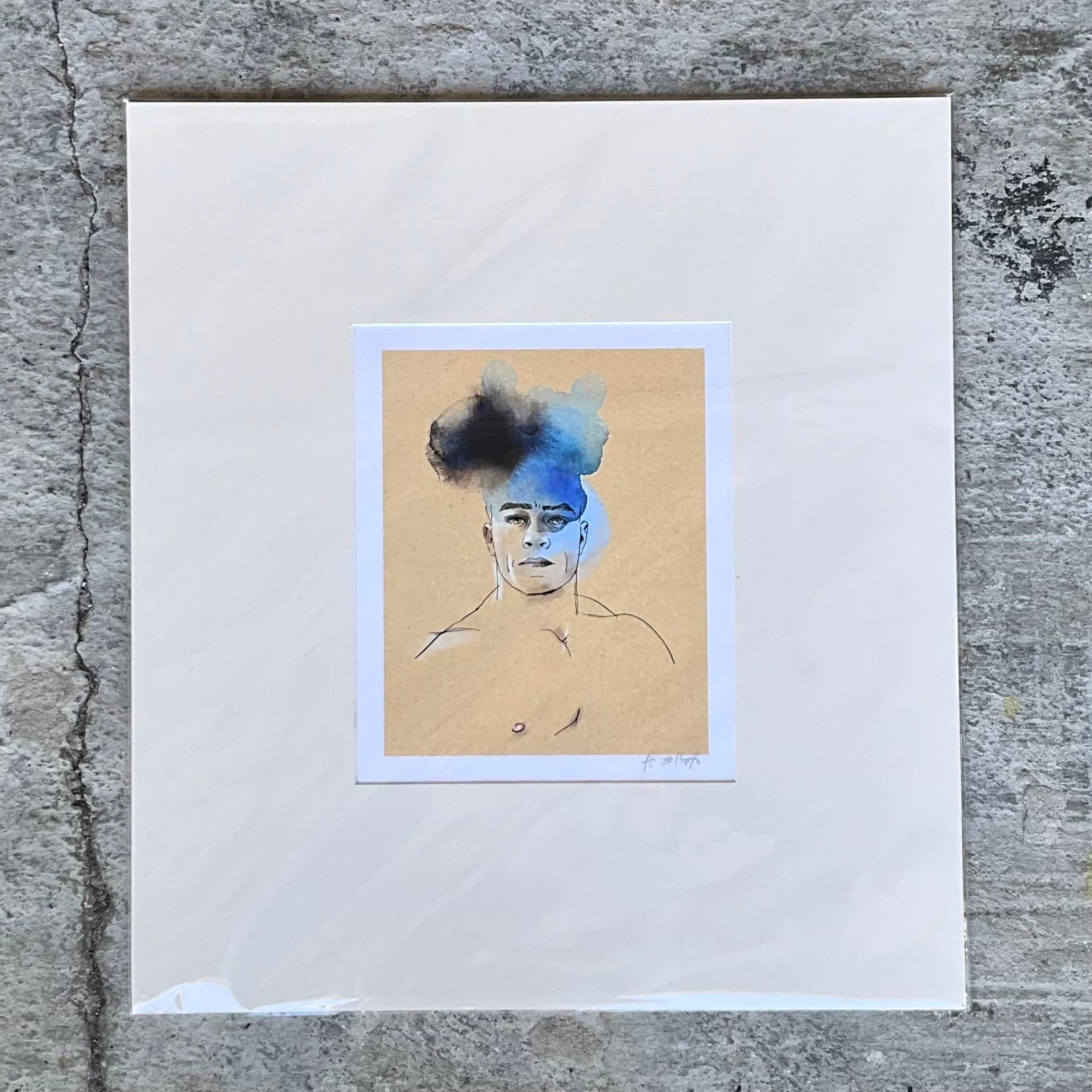 Contemporary Hand Signed Original Print of Color Studie des Menschen (Nordamerikanisch) im Angebot