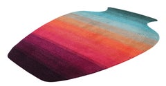 Contemporary Hand Woven Matka Wool Area Rug, Handmade in India