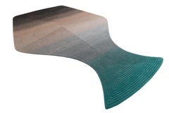 Contemporary Hand Woven Matka Wool Area Rug, Handmade in India