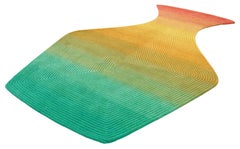 Contemporary Hand Woven Matka Wool Area Rug, Handmade in India