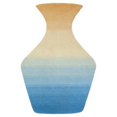 Contemporary Hand Woven Matka Wool Area Rug, Handmade in India