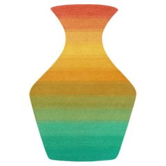 Contemporary Hand Woven Matka Wool Area Rug, Handmade in India